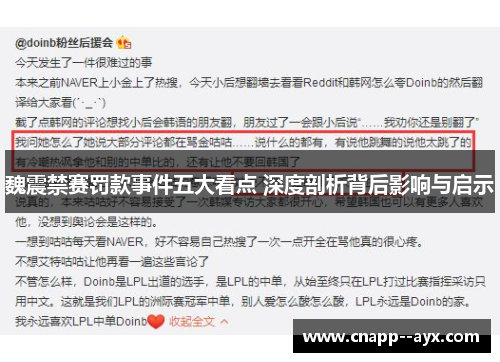 魏震禁赛罚款事件五大看点 深度剖析背后影响与启示